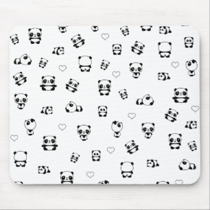Panda pattern mouse pad