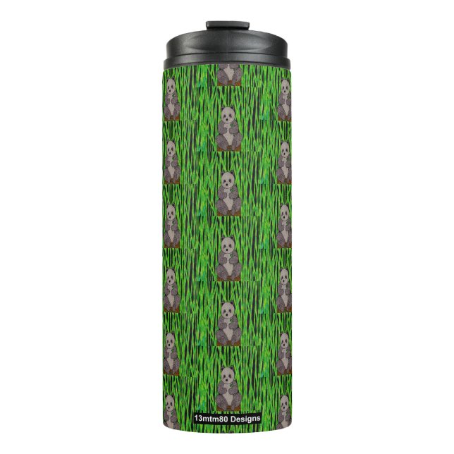 Panda (pattern) - Thermal Tumbler (Front)