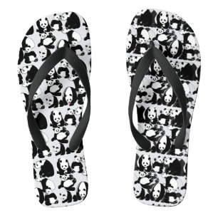 Panda pattern White BG Jandals