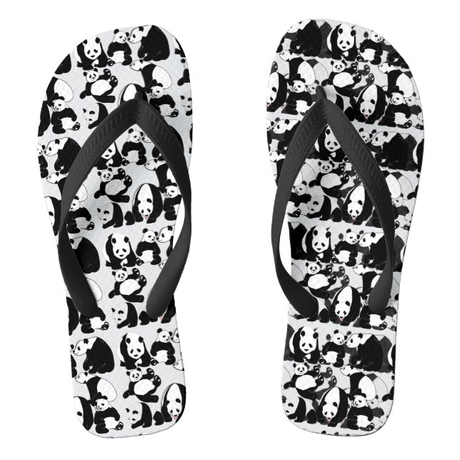 Panda pattern White BG Jandals (Footbed)