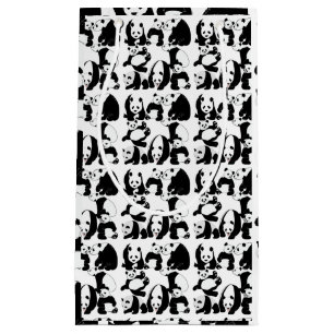 Panda pattern White BG Small Gift Bag