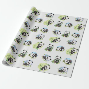 Panda Pattern Wrapping Paper