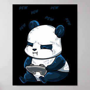 Panda Pew Cute Hob  Poster