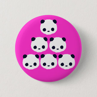 Panda Pile 6 Cm Round Badge