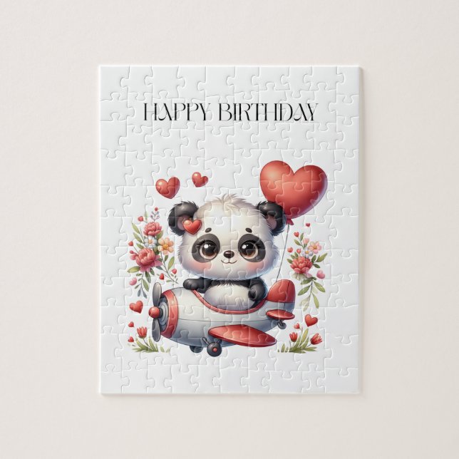 Panda Pilot Birthday Jigsaw Puzzle (Vertical)