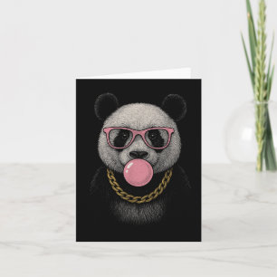 Panda Pink Bubble Gum Gifts Men Kids Women Funny P Card