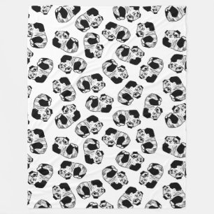 Panda Play Fleece Blanket, Large Blanket