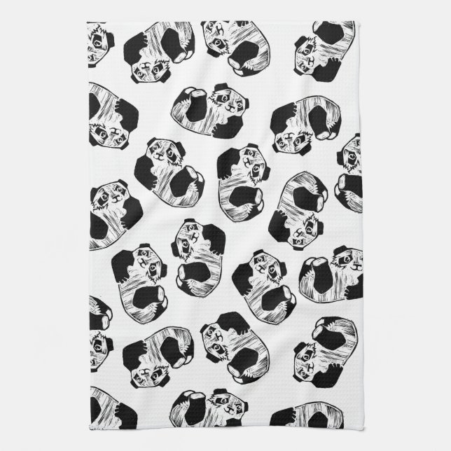 Panda Play Kitchen Towel 16" x 24" (Vertical)