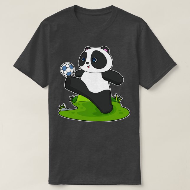 Panda player Soccer T-Shirt (Design Front)
