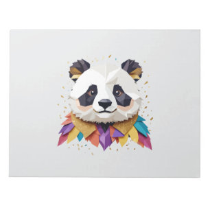 Panda Playful Adorable Fun Animal Colourful Joyful Notepad