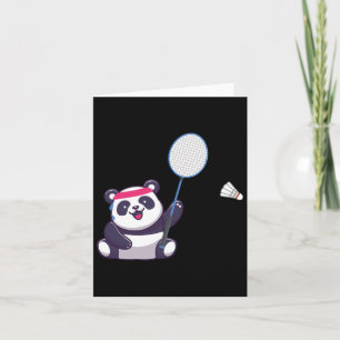 Panda Playing Badminton Funny Sports Player Coach Card