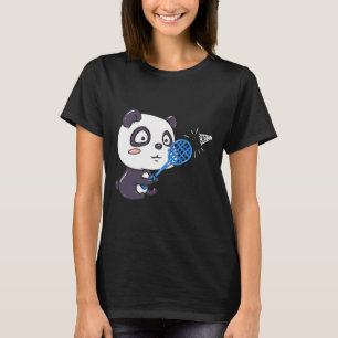 Panda Playing Badminton Getting Sweaty I Panda Bea T-Shirt