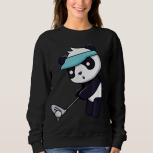 Panda Playing Golf Funny Animal Golfer Panda Bear  Sweatshirt