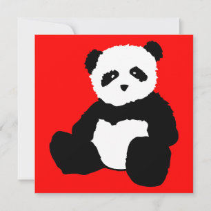 panda plush : colour customisable invitation