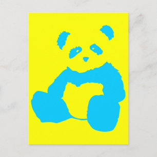 panda plush postcard