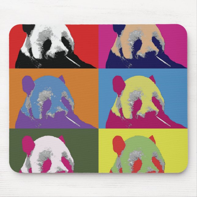 Panda Pop Art 2 Mouse Pads (Front)