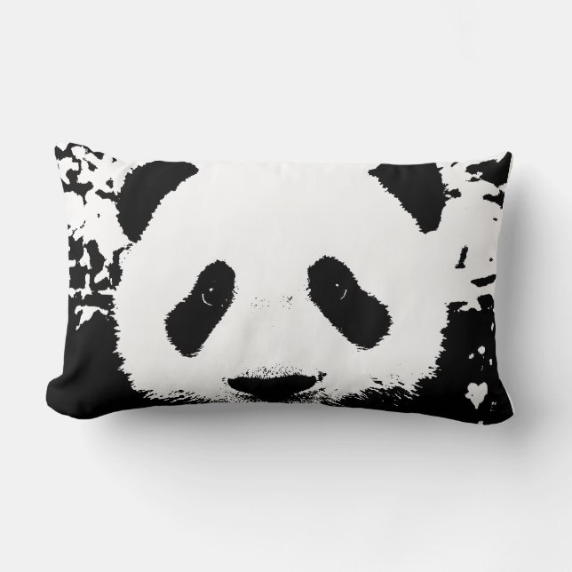 Panda Pop Art Lumbar Pillow (Front)