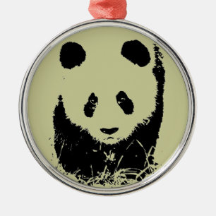Panda Pop Art Metal Tree Decoration
