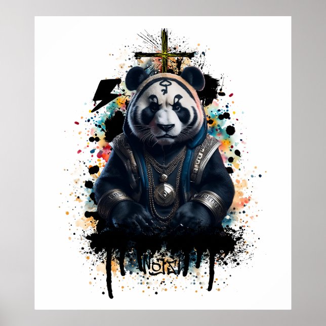 panda, poster, panda poster, cool, poster (Front)