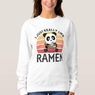 Panda Powered By Ramen Sweet Kawaii Noodle Pandas Sweatshirt