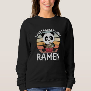 Panda Powered By Ramen Sweet Kawaii Noodle Pandas Sweatshirt