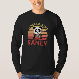 Panda Powered By Ramen Sweet Kawaii Noodle Pandas T-Shirt