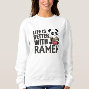 Panda Powered By Ramen Sweet Kawaii Noodles Bears Sweatshirt