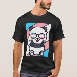 Panda Pride Transgender Flag Lgbtq Proud Ally Prid T-Shirt