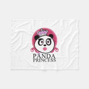 Panda Princess Cute Panda Queen Crown Fleece Blanket
