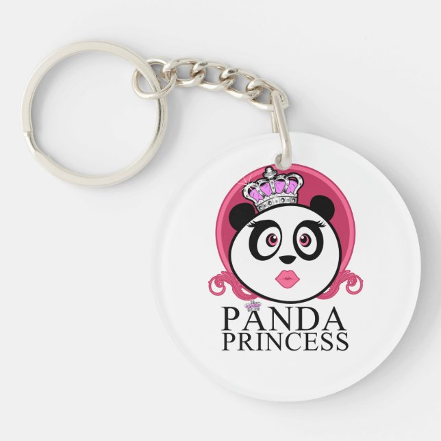 Panda Princess Cute Panda Queen Crown Key Ring (Front)