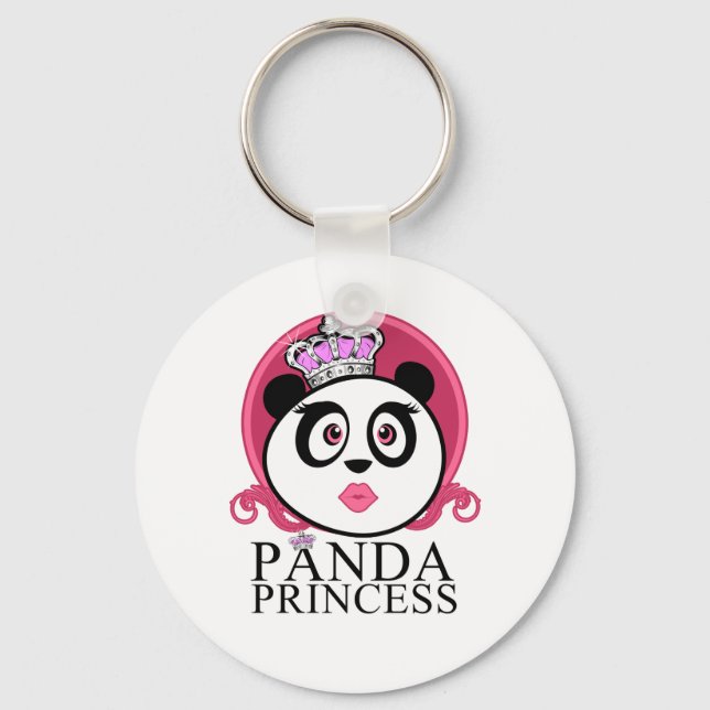 Panda Princess Cute Panda Queen Crown Key Ring (Front)