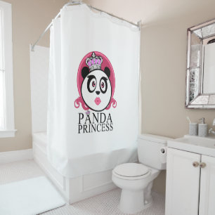 Panda Princess Cute Panda Queen Crown Shower Curtain