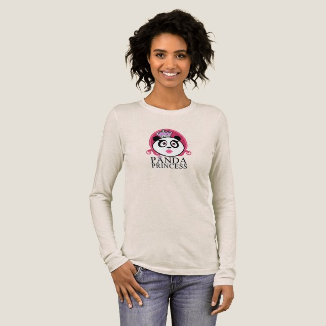 Panda Princess Cute Panda Queen Tri-Blend Shirt (Full Front)