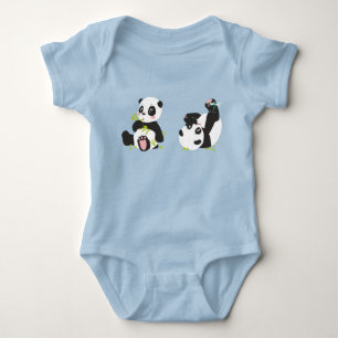 Panda printed babysuit baby bodysuit