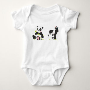 Panda printed babysuit baby bodysuit