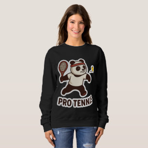  Panda Pro Tennis Sticker – Cute Sports Design Sweatshirt