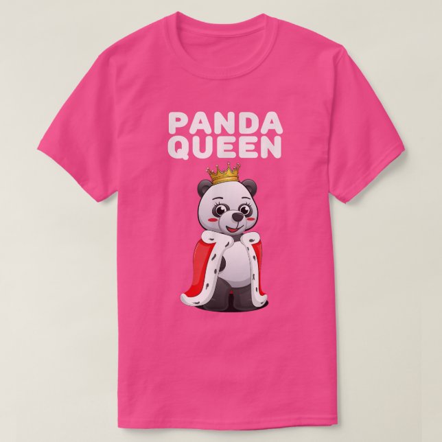 Panda Queen  Girls Panda Tshirt  Womens Panda  (Design Front)