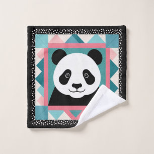 Panda Quilt Washcloth Wash Cloth