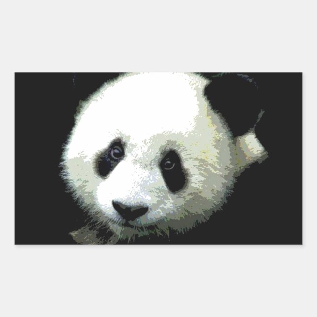 Panda Rectangular Sticker (Front)