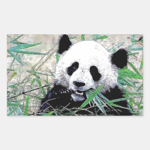 Panda Rectangular Sticker
