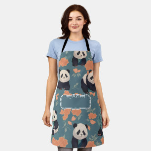 Panda Retro Colorful Personalized Pattern Apron
