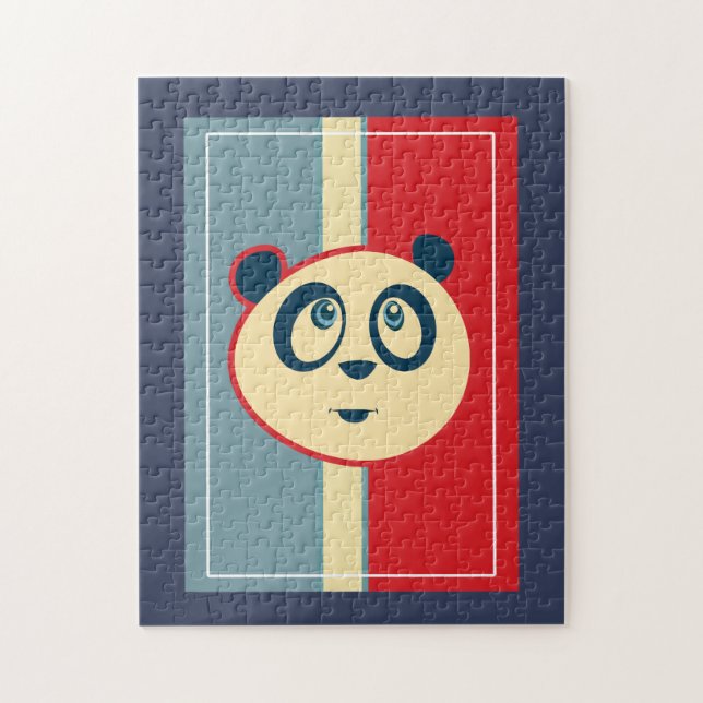 Panda Retro Jigsaw Puzzle (Vertical)