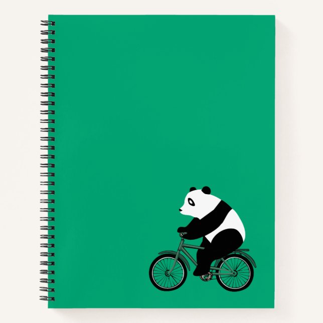 Panda Riding a Bike Notebook (Front)