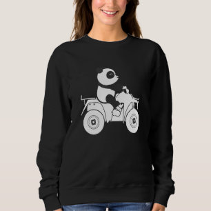 Panda Riding Quad Cute Bear Rider All Terrain Sweatshirt