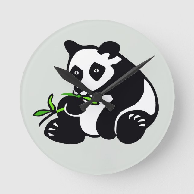 Panda -  round clock (Front)