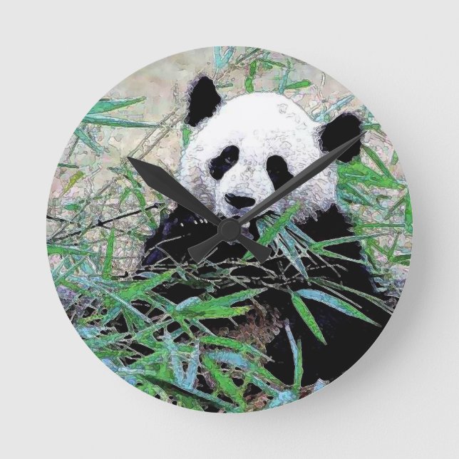 Panda Round Clock (Front)