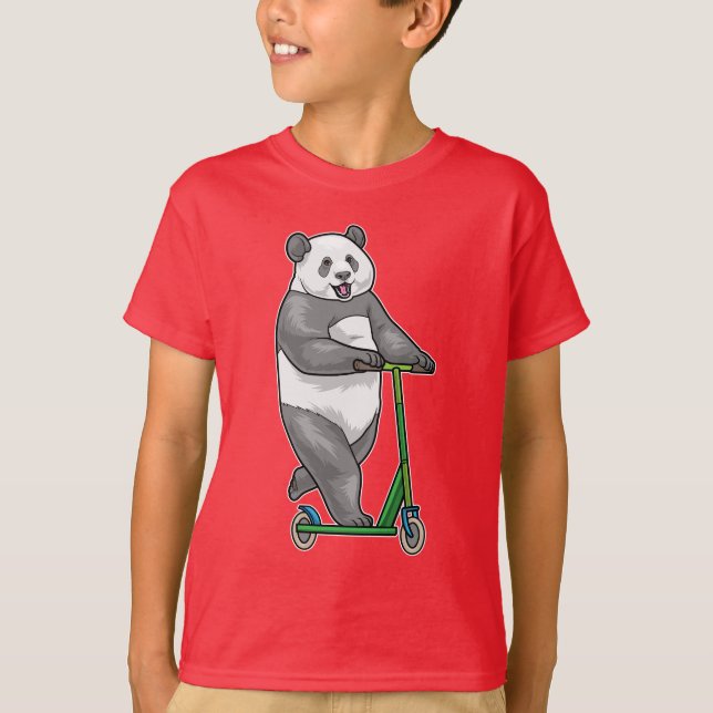 Panda Scooter T-Shirt (Front)