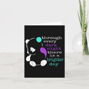 Panda Semicolon Gift Suicide Prevention Awareness Card