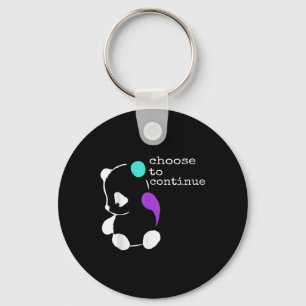 Panda Semicolon Gift Suicide Prevention Awareness  Key Ring