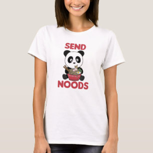 Panda Send Noods Ramen Cute Kawaii Noodles Pandas T-Shirt